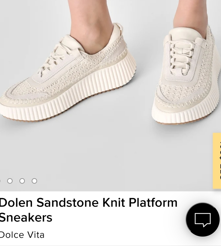 Dolce Vita Dolen Sandstone Knit Platform Sneakers.